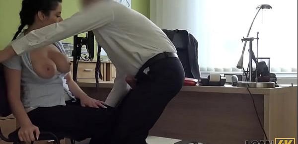  LOAN4K. Crazy sex on the desk in loan office for necessary money
